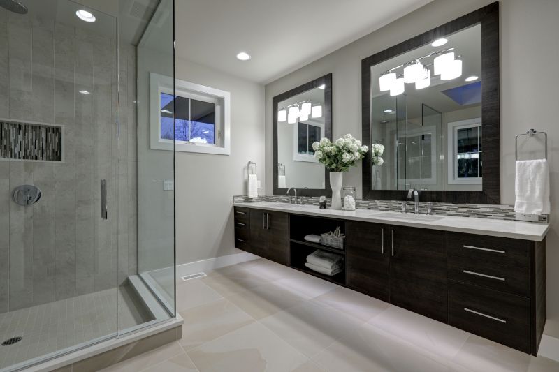 Elegant Vanity with Modern Fixtures